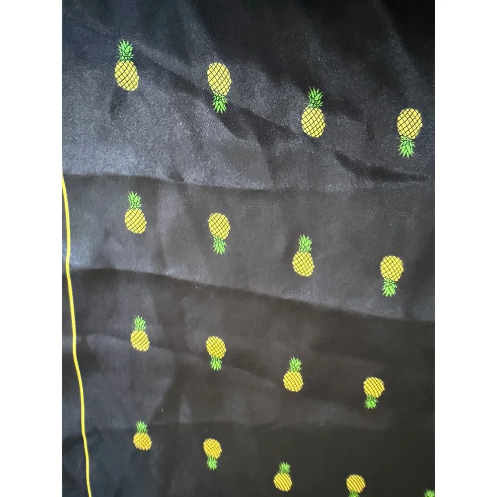 DAR Daughters of the American Revolution Navy Pineapple Oblong Scarf Gold Trim